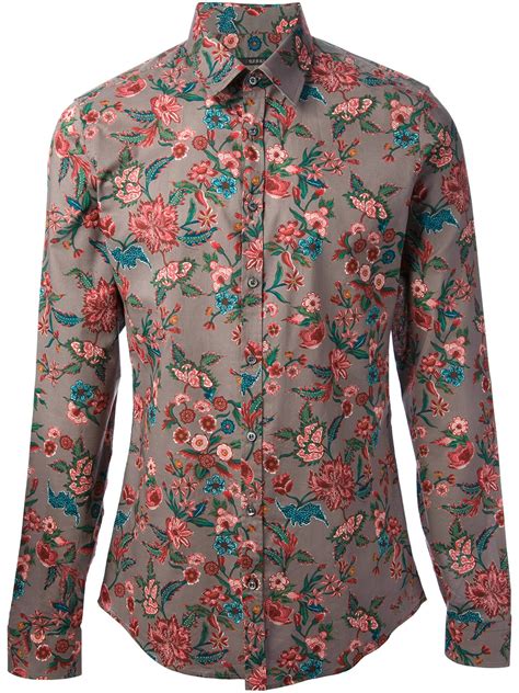 gucci floral button down men|Gucci Floral Button.